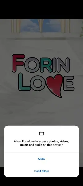 Screenshot of ForinLove Interactive Story